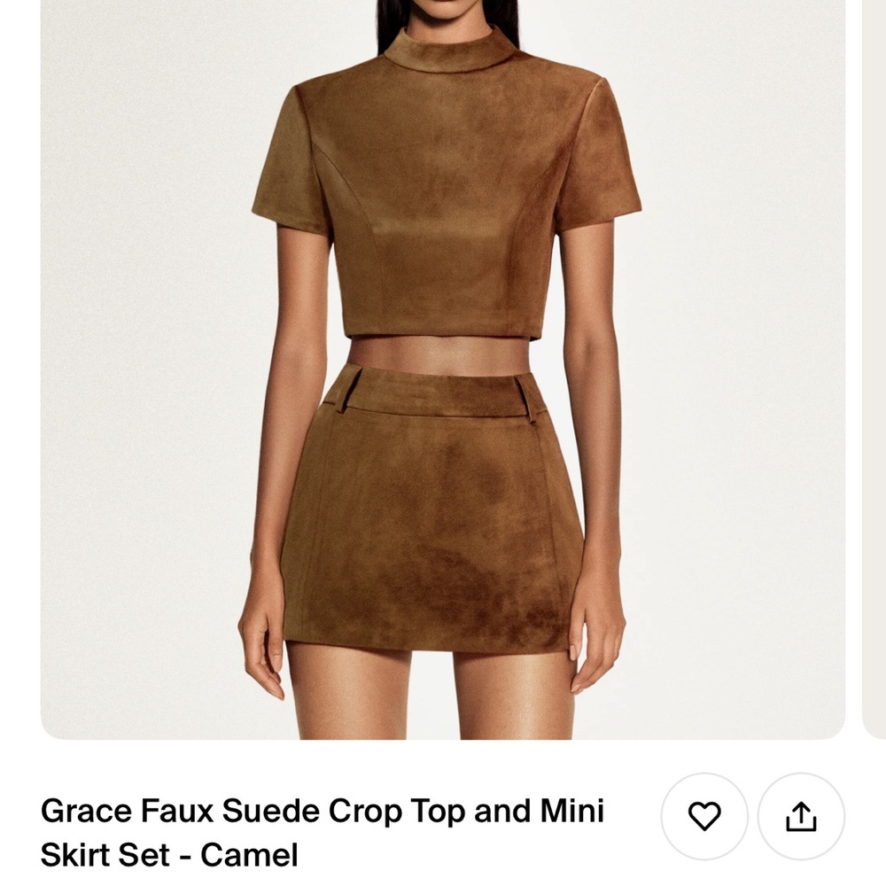 JW PEI Tan Suede Top